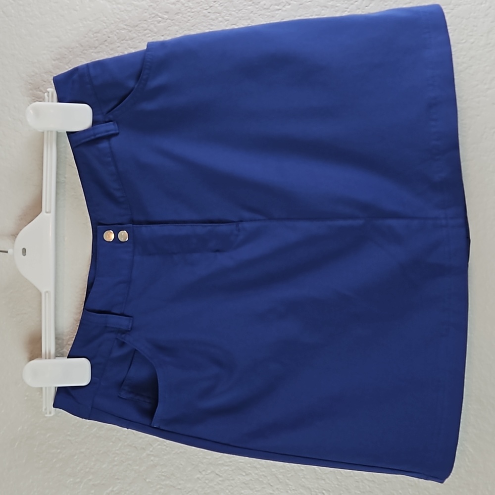 Slazenger | Women's 5 Pockets Zip Snap Royal Blue Golf Active Skort Skirt Sz 6